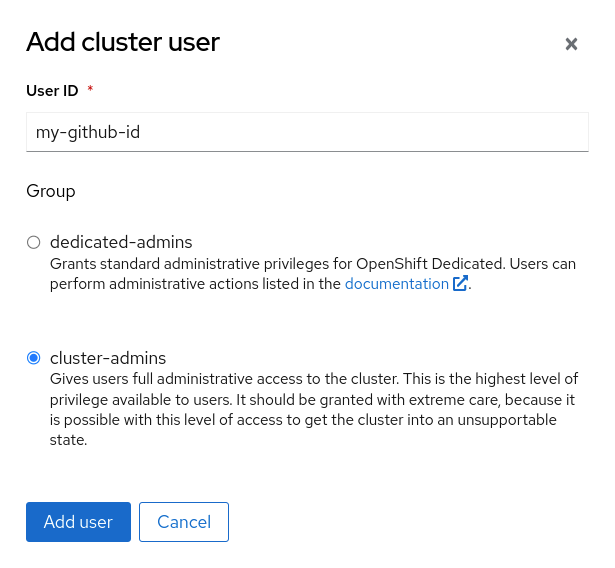 github cluster admin