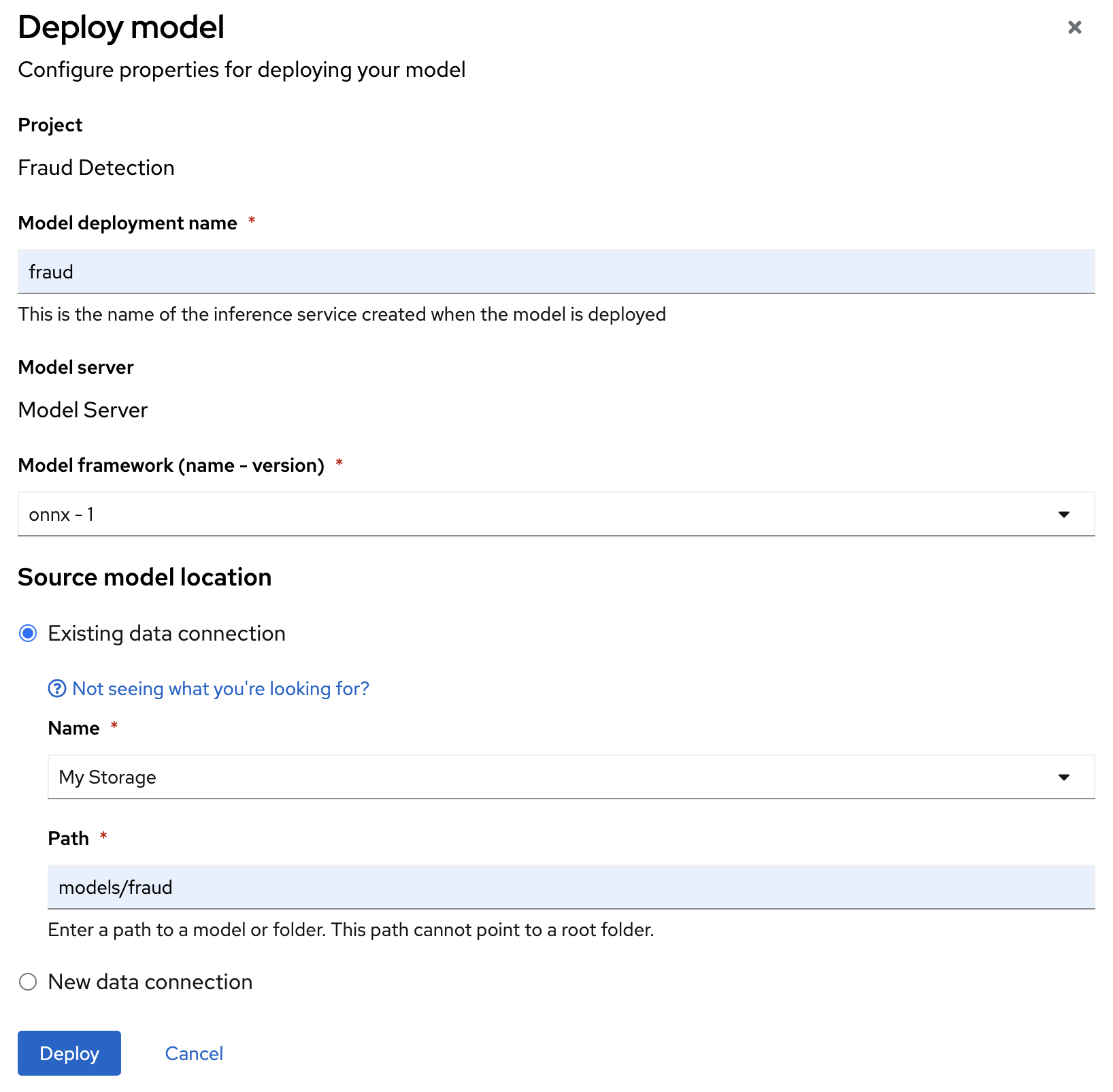 Deploy model from for multi-model serving