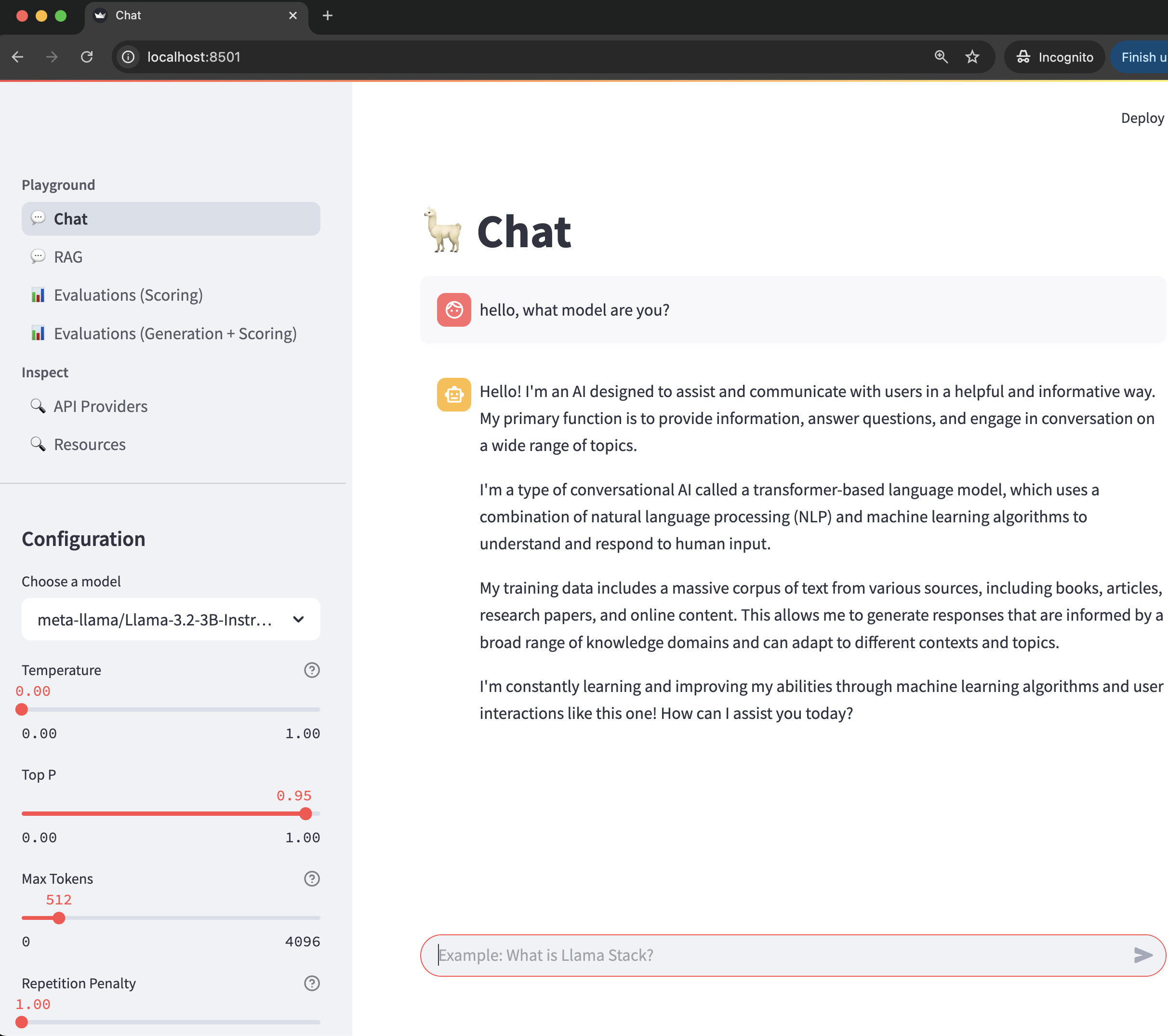 Llama-Stack Dashboard