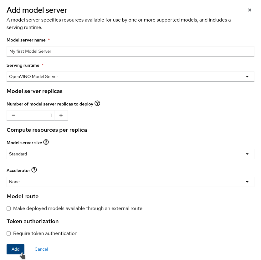 add model server config