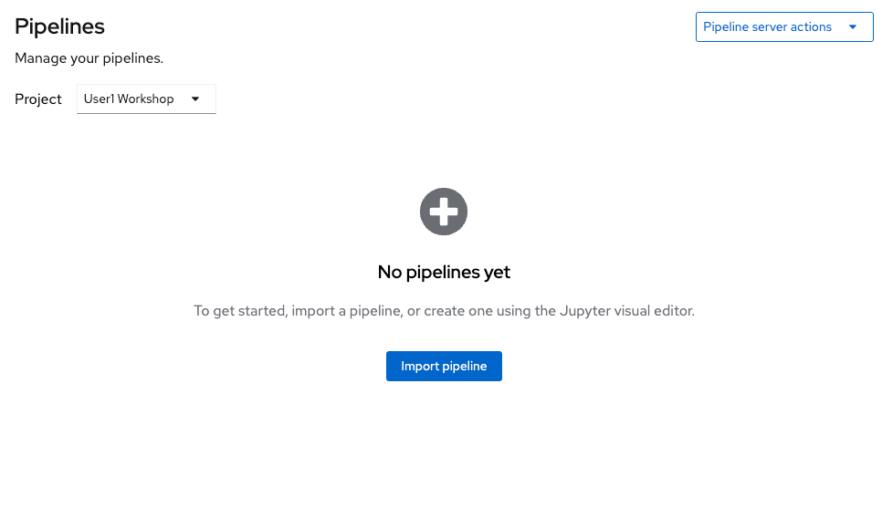 Create pipeline server complete